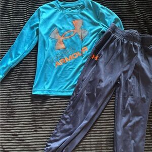 Under Armour Teal and Charcoal Kids' Activewear Set